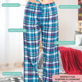img 2 attached to Women'S Flannel Pajama Pants 3-Pack - Soft, Comfy Plaid Lounge & Sleepwear For Women.