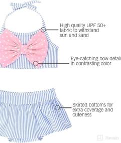 img 1 attached to Cute and Stylish RuffleButts® Baby/Toddler Girls Cropped Peplum Tankini 2 Piece Swimsuit with Ruffles