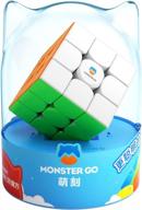 monster go 3x3 standard speed cube puzzle toy for kids beginners - mg 356 v2 learning series (premium package) logo