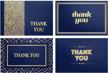 100-pack navy business thank you cards with envelopes, handwritten gold foil note cards for greetings, notes, and gifts - blank on the inside - ideal for assorted occasions - cavepop logo