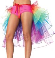 женская многоцветная радужная многоуровневая кружевная юбка из органзы с регулируемой лентой, один размер логотип