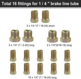 img 1 attached to 🔧 ROADGIVE 25 ft 1/4 Copper Tubing Magnetic Brake Line for Automotive Brake Line Replacement with 16 Fittings Included and Inverted Flare SAE Thread - 0.24 inch Wall Thickness