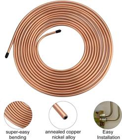 img 2 attached to 🔧 ROADGIVE 25 ft 1/4 Copper Tubing Magnetic Brake Line for Automotive Brake Line Replacement with 16 Fittings Included and Inverted Flare SAE Thread - 0.24 inch Wall Thickness