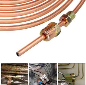 img 3 attached to 🔧 ROADGIVE 25 ft 1/4 Copper Tubing Magnetic Brake Line for Automotive Brake Line Replacement with 16 Fittings Included and Inverted Flare SAE Thread - 0.24 inch Wall Thickness