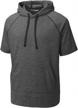 driequip men's tri-blend wicking fleece short sleeve hoodie in sizes xs-4xl logo