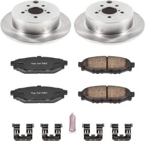 img 1 attached to Power Stop KOE6107 Autospecialty Rear Replacement Brake Kit - OE Brake Rotors & Ceramic Brake Pads: Enhanced Stopping Power and Durability