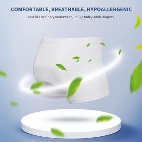 img 1 attached to Stay Comfortable And Dry With Our 2PCS Washable Mens Incontinence Underwear With Heavy Absorbency