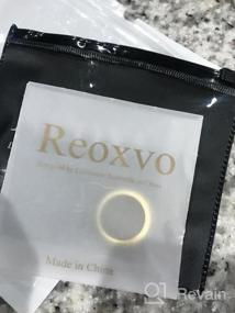 img 6 attached to Set Of Simple And Elegant 14K Gold Stacking Rings For Women - Thin Dome, Signet, And Beaded Rings In 5-10 Sizes By Reoxvo