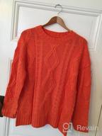 img 1 attached to Chunky Cable Knit Sweater For Women - Oversized, Long Sleeve, Crewneck, Slouchy Pullover Jumper Top By MaQiYa review by Damion Pasquale