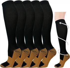 img 4 attached to Relieve Pain & Improve Circulation: 20-30Mmhg Graduated Medical Compression Socks For Men & Women