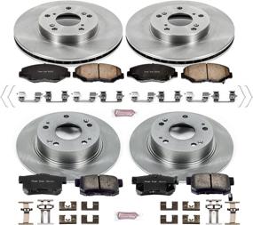 img 2 attached to 🔝 Upgraded Brake Performance: Power Stop KOE1047 Autospecialty Front and Rear Brake Kit with OE Brake Rotors & Ceramic Brake Pads