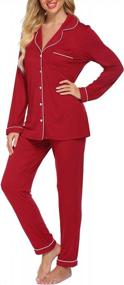 img 3 attached to Soft And Cozy Women'S Button-Down Pajama Sets For Comfy Lounging!