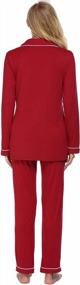 img 1 attached to Soft And Cozy Women'S Button-Down Pajama Sets For Comfy Lounging!