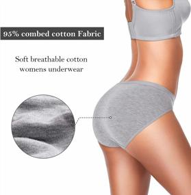 img 2 attached to OLIKEME Women'S Underwear: Mid Waist Full Coverage Breathable Cotton Briefs For Comfort & Style!