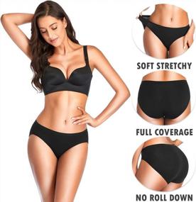 img 3 attached to OLIKEME Women'S Underwear: Mid Waist Full Coverage Breathable Cotton Briefs For Comfort & Style!