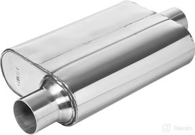 img 1 attached to 🚗 TOTALFLOW 515541 Two-Chamber Universal Muffler – 2.5" Offset In / 2.5" Center Out: Optimal Exhaust Performance