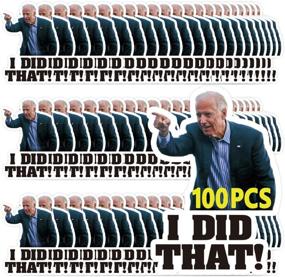 img 3 attached to 🤣 ZODIFEVI I Did That Biden Stickers (100PCS) - Funny Joe Biden Vinyl Waterproof Stickers, Pointed Left