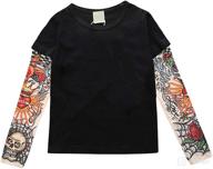 🌞 toddler boys and girls sunscreen tattoo sleeve t-shirts - fashionable tees tops for little kids логотип