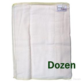 img 4 attached to 🌼 Dandelion Diapers 100% Organic Cotton Natural Unbleached Cloth Diaper Prefolds - Infant Size 2-12 Pack (DSQ)