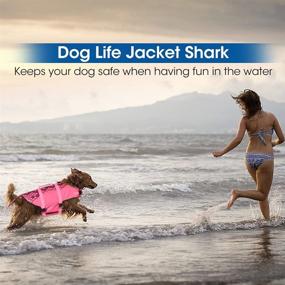 img 1 attached to 🦈 Metglad Shark Mermaid Dog Life Jacket: Ripstop Adjustable Floatation Vest with High Rescue Handle for Small, Medium, Large Dogs - Pet Swimwear for Water Safety at the Pool, Beach, Boating