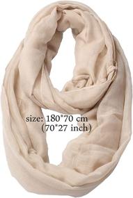 img 1 attached to Fashion Lightweight Infinity Circle Scarves Women's Accessories - Scarves & Wraps