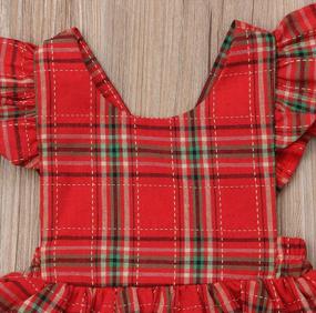 img 1 attached to Christmas Plaid Deer Outfit For Baby Boy Girl - Long Sleeve Shirt-Like Rompers Bodysuit Xmas Clothes