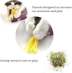 img 1 attached to 🐱 Peekab Cat Scratcher Cardboard Wide Pad with Reversible Scratch Bad - 3 Pack with Catnip & Box Included!