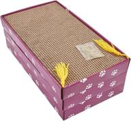 🐱 peekab cat scratcher cardboard wide pad with reversible scratch bad - 3 pack with catnip & box included! logo