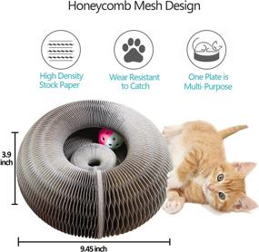 img 2 attached to 🐾 Enkman Magic Organ Cat Scratching Board: Foldable, Durable & Interactive Cat Toy with Kring Ball - Ideal for Grinding and Scratching - Recyclable & Comes with Bonus Toy!