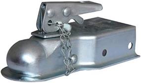 img 1 attached to 🚚 Husky 87072 1-7/8" Ball Straight Coupler with Chain - 3" Width, Grey: Reliable and Secure Towing Solution