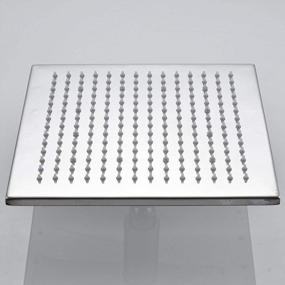 img 1 attached to 10 Inch Large Square Rainfall LED Shower Head - High Pressure, Chrome Finish For Bathroom