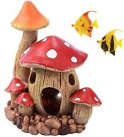 saim mushroom house aquarium decorations: enhance your fish tank with 2pcs vibrant plastic fish decoration (random color) logo