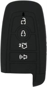 img 2 attached to 🔑 SEGADEN Силиконовый чехол-защитник для ключа FORD Fusion 4 Button Smart Remote Key Fob CV2717 - Черный