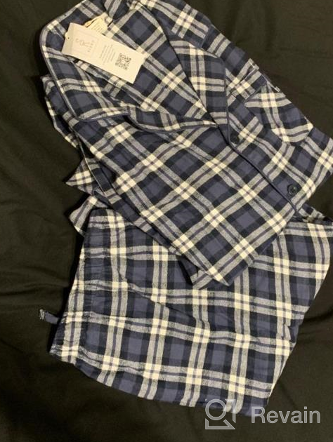 img 1 attached to Cozy and Stylish SIORO Flannel Pajama Sleepwear Loungewear for Unmatched Comfort review by Adam Boesel