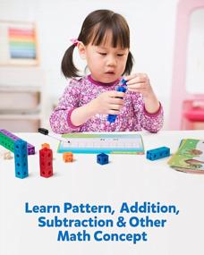 img 1 attached to Coogam Math Cubes, Manipulatives Number Counting Blocks With Activity Snap Linking Cube Math Construction Toy Gift For Preschool Kindergarten Learning