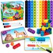 coogam math cubes, manipulatives number counting blocks with activity snap linking cube math construction toy gift for preschool kindergarten learning logo