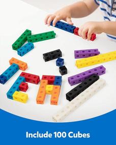 img 3 attached to Coogam Math Cubes, Manipulatives Number Counting Blocks With Activity Snap Linking Cube Math Construction Toy Gift For Preschool Kindergarten Learning