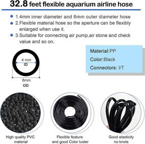 img 3 attached to 32.8 ft Aquarium Airline Tubing Hose with 10 Air 🐠 Stones, One-Way Check Valve, Suction Cups, Air Controller, I T Hose Connectors