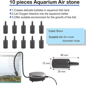 img 2 attached to 32.8 ft Aquarium Airline Tubing Hose with 10 Air 🐠 Stones, One-Way Check Valve, Suction Cups, Air Controller, I T Hose Connectors