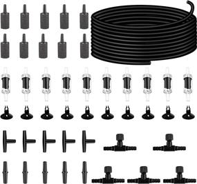 img 4 attached to 32.8 ft Aquarium Airline Tubing Hose with 10 Air 🐠 Stones, One-Way Check Valve, Suction Cups, Air Controller, I T Hose Connectors