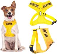 🐶 dexil limited adopt me (i need a new home) yellow color coded non-pull dog vest harness with front and back d rings, padding, and waterproof design - alert others about your dog in advance, prevent accidents logo