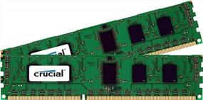 img 1 attached to 💻 Улучшенная производительность 4 ГБ комплект (2 ГБx2) DDR3-1600 MT/s (PC3-12800) Non-ECC UDIMM 240-контактная память для настольных ПК CT2KIT25664BA160B / CT2CP25664BA160B