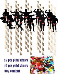 img 3 attached to 🍆 Bachelorette Party Favors: Bachelor Willy Hen Straws (25 PCS) - Reusable Crazy Swirly Straws, Stripper Dancing Men - Mexican Mermaid Naughty Party Drinking Supplies