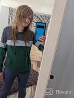img 1 attached to Women'S Color Block Hoodie Tops Long Sleeve Drawstring Pullover Sweatshirt With Pocket (S-XXL) review by Will Powers