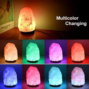 img 2 attached to FANHAO USB Himalayan Salt Lamp - 7 Color Changing Crystal Rock Table Lamp For Home Décor And Gift Giving