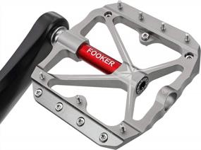 img 4 attached to Enhance Your Ride With FOOKER Non-Slip Mountain Bike Pedals: Durable Platform Design With Needle Roller Bearing