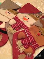 img 1 attached to Set Of 3 18" Plush Christmas Stockings: Santa, Snowman, And Reindeer Characters With Long Legs - Festive Home Decorations And Party Accessories For Kids review by Donald Blasko