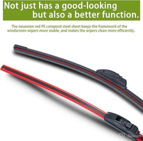 img 1 attached to 🚗 AECIWELL OEM Quality 24" + 18" All-Season Wiper Blades - Premium Automotive Replacement for U/J Hook (Set of 2)