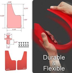 img 3 attached to A-Premium 2 шт. Красные универсальные брызговики Брызговики Брызговики Брызговики для автомобилей седан купе с аппаратным обеспечением спереди и сзади