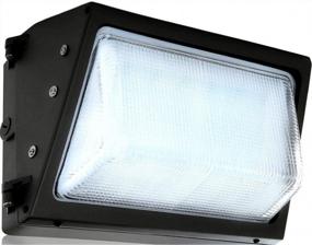 img 4 attached to Outdoor LED Wall-Pack Photo Cell - 40W 5000K Commercial Light Fixture With Dusk-To-Dawn Sensor For Enhanced Security And Industrial Lighting (Photocell Controlled Porch Light)